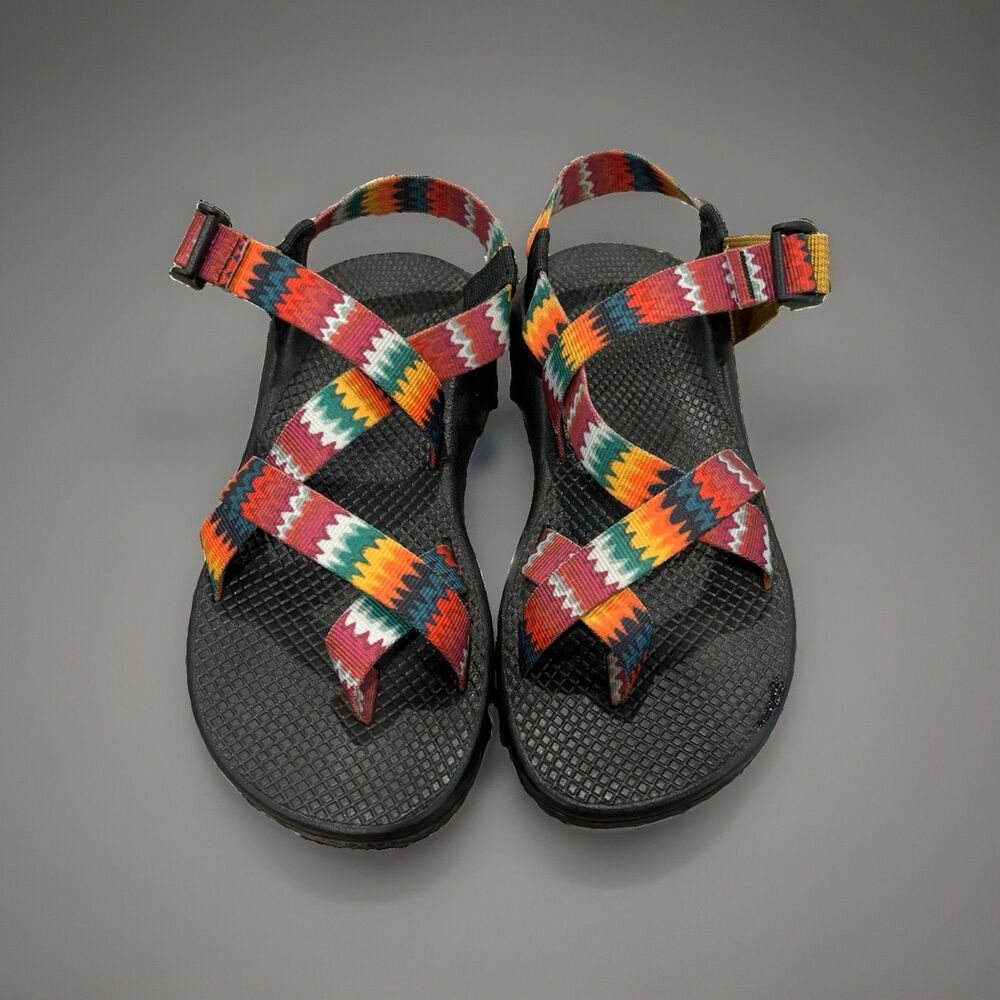 Chaco Z/1 Classic Sandals Rainbow Color Zigzag Ikat Geometric Southwest Motif W8